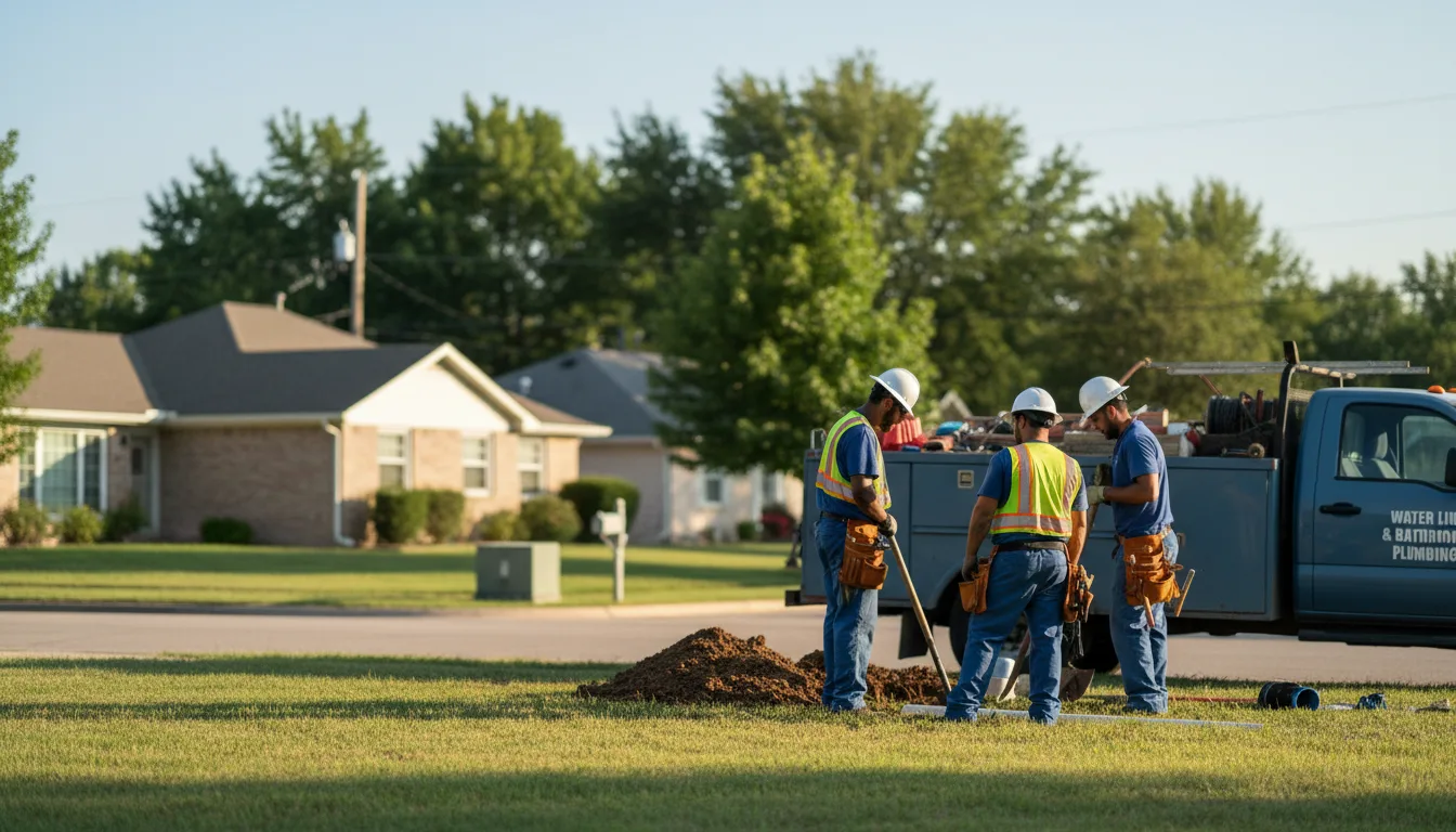 Residential water line and bathroom plumbing service in Hamilton, OH